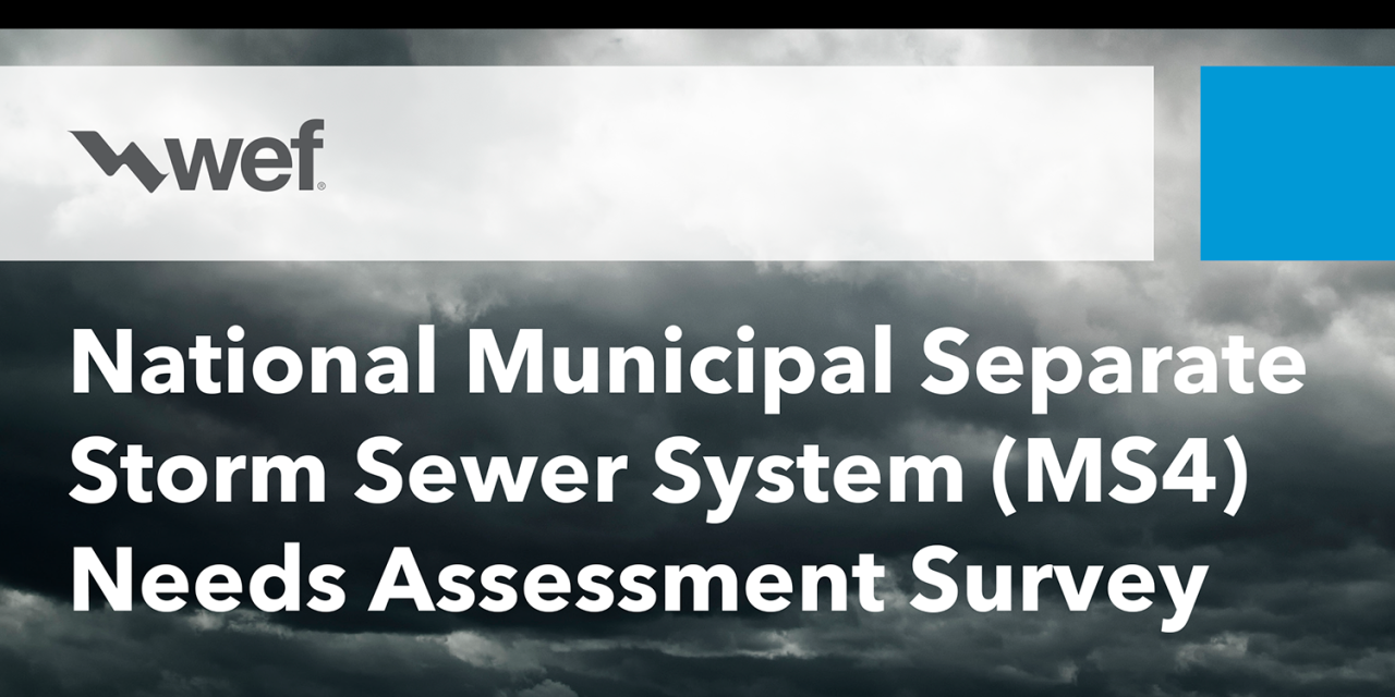 Help WEF Assess State of U.S. Stormwater Sector by Jan. 31